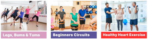 Legs, Bums & Tums      Beginners Circuits       Healthy Heart Exercise